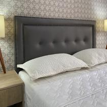 Cabeceira King Estofada Veneza 05 Diamond 2 Corano Cinza 195 x 60 RBL