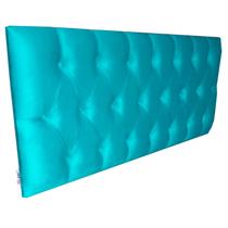 Cabeceira King Luna Suede Liso Azul Turquesa 195 x 80 RBL