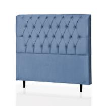 CABECEIRA KING MARIA 195 CM SUEDE Azul Turquesa- MA DECOR