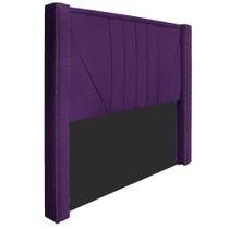 Cabeceira King Minsk P02 195 cm para cama Box Suede Roxo - Amarena Móveis