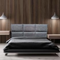 Cabeceira King Modena H6 Suede Amassado Cinza 195 x 120 Rbl Cabeceira King Modena H6 Suede Amassado Cinza 195 x 120 Rbl