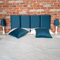 Cabeceira King Módena V4 Modulos Suede Liso Azul Royal 195 X 120 Cabeceira King Módena V4 Modulos Suede Liso Azul Royal 195 X 120