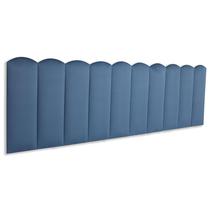Cabeceira King Modulada Blu Interiores Nuvem Cama Box 200 cm x 60 cm MDF Veludo