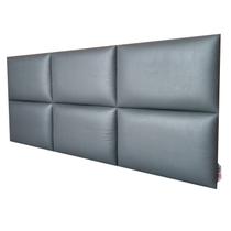 Cabeceira King Modulos Estofada Módena H6 Cama Box Cinza 195 x 60 Cabeceira King Modulos Estofada Módena H6 Cama Box Cinza 195 x 60