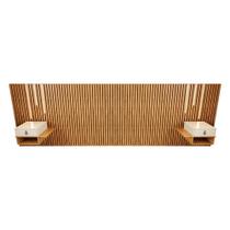Cabeceira King Ripada Quarto Manila 2 Mesas e Led