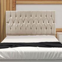 Cabeceira King Size Cama Box Casal 195 cm Estofada Quarto Suede material sintético