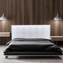 Cabeceira King Size Cama Box Estofada Lexus Branco 195 x 60