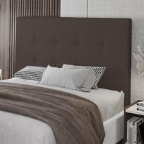 Cabeceira King Size Lua 193cm Material Sintético Marrom Com Frame Patoti Móveis