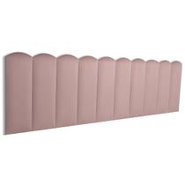 Cabeceira King Veludo 200x60 Cama Box Modulada Nuvem