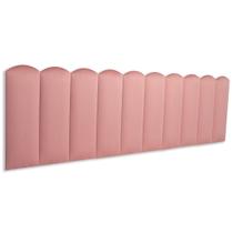 Cabeceira King Veludo 200x60 Cama Box Modulada Nuvem