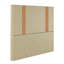 Cabeceira King Verona em Linho com Sapata Cor Bege Sonhar