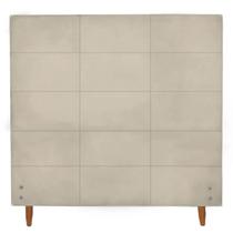 Cabeceira Larissa Para Colchão 1,28m Viúva Solteirão Suede Bege - Aurora Line Cabeceira Larissa Para Colchão 1,28m Viúva Solteirão Suede Bege - Aurora Line