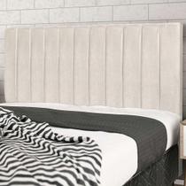 Cabeceira Leblon Para Cama Box Casal 144 cm Suede Bege - SSX Multicoisas Cabeceira Leblon Para Cama Box Casal 144 cm Suede Bege - SSX Multicoisas