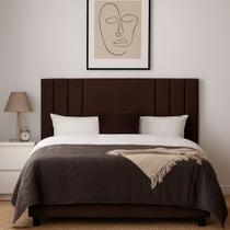 Cabeceira Linho 160 cm Queen Estofada Cama Box Moderna Frame