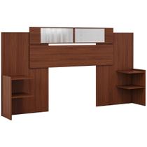 Cabeceira Lisi com 2 Mesas de Cabeceira e Espelhos 100% MDF PM Home