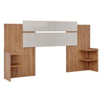 Cabeceira Lisi com 4 Prateleiras MDF