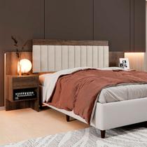 Cabeceira Lódiz 2 Gavetas Imbuia - Pnr Móveis