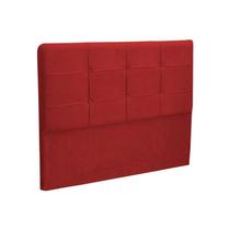 Cabeceira London Para Cama Box Casal 1,40 cm Suede Vermelho - JS Móveis