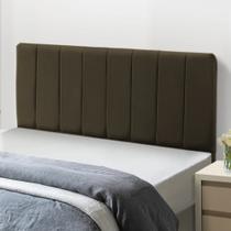 Cabeceira Londres Cama Box Queen 160 CM Suede Marrom