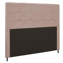 Cabeceira Luna Para Cama Box Casal 140 Cm Suede Bege