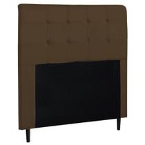 Cabeceira Luna Para Cama Box Casal 140 cm Suede Marrom - CabrunShop
