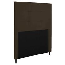 Cabeceira Luna Para Cama Box Solteiro 90 cm Suede Marrom - D'Rossi