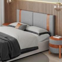 Cabeceira Luxuria Casal 1,40 Linho e material sintético 3 Cores