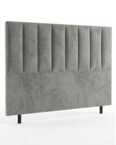 Cabeceira Luzzi Decor Para Cama Box Viúva Tamanho 1.28 -Suede Cinza