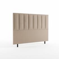Cabeceira Luzzi Decoratica Para Cama Box Tamanho Viúva 1.28 - Suede Bege