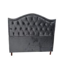 Cabeceira madri 1,40cm - tecido luxo cinza 10 Cabeceira madri 1,40cm - tecido luxo cinza 10