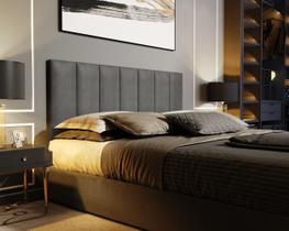 Cabeceira Madri cama casal Queen 1,60m Cinza