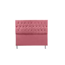 Cabeceira Madrid 1,60 Cm Para Cama Box Queen Suede Rosa