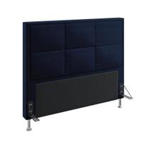 Cabeceira Maia 160 Para Cama Box Queen N-025 Veludo Azul Marinho Aradecor