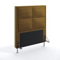 Cabeceira Maia 90 Modulada Estofada N-028 Veludo Marrom Claro Aradecor