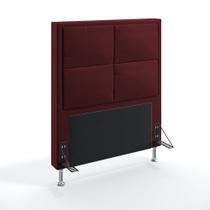 Cabeceira Maia 90 Modulada Estofada N-034 Veludo Bordô Aradecor