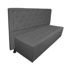 Cabeceira mais Calçadeira Casal Juliana 140cm Cama Box Suede - MALTA DECOR