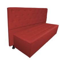 Cabeceira mais Calçadeira Casal Juliana 140cm Para Cama Box Suede Vermelho - DS Estofados Cabeceira mais Calçadeira Casal Juliana 140cm Para Cama Box Suede Vermelho - DS Estofados