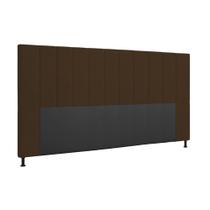 Cabeceira Malibu Para Cama Box King 195 cm Suede Marrom - D'Rossi