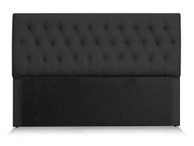 Cabeceira Manu para Cama de Casal Queen 1,60 em Captone Suede Preto - MeularDecor