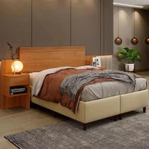 Cabeceira Master Extensiva Casal Queen 2 Gavetas - Cinamomo