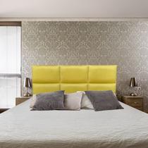 Cabeceira Módena H6 Amarelo Suede Liso Queen 160 X 60 Cabeceira Módena H6 Amarelo Suede Liso Queen 160 X 60