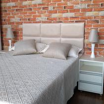 Cabeceira Módena H6 Bege Suede Liso Queen 160 X 120 Cm Cabeceira Módena H6 Bege Suede Liso Queen 160 X 120 Cm