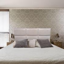 Cabeceira Módena H6 Bege Suede Liso Queen 160 X 60 Cabeceira Módena H6 Bege Suede Liso Queen 160 X 60