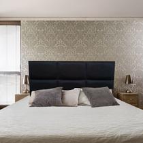 Cabeceira Módena H6 Preto Suede Liso Queen 160 X 60 Cabeceira Módena H6 Preto Suede Liso Queen 160 X 60