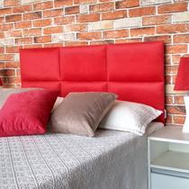 Cabeceira Módena H6 Vermelho Suede Liso Casal 140 X 120 Cm Cabeceira Módena H6 Vermelho Suede Liso Casal 140 X 120 Cm