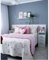 Cabeceira Modulada Adesiva Couro Branco (8 Placa)