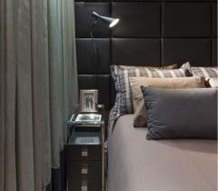 Cabeceira Modulada Adesiva Suede Preto (8 Placa)