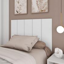 Cabeceira Modulada Painel para Cama Box Solteiro 100cm 5 Módulos Liora Branco