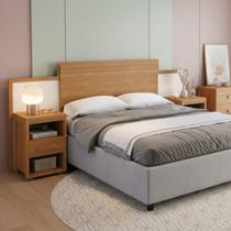 Cabeceira Modular Ajustável Para Cama Queen E Casal Com Criados Inclusos