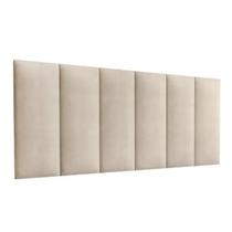 Cabeceira Modular E Box Casal 60x140 Em Material Sintético Bege
